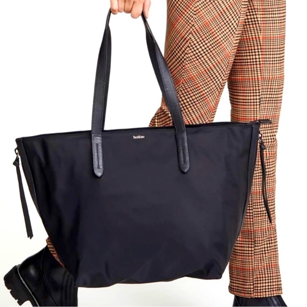 Botkier Tote Bag New York Bond Zipper Accents Organize Labtop Travel Work Black